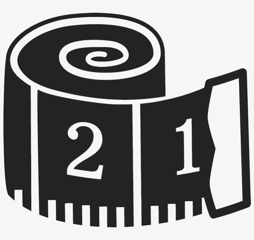 Tape Measure Rubber Stamp - Sewing Tape Measure Clipart, transparent png