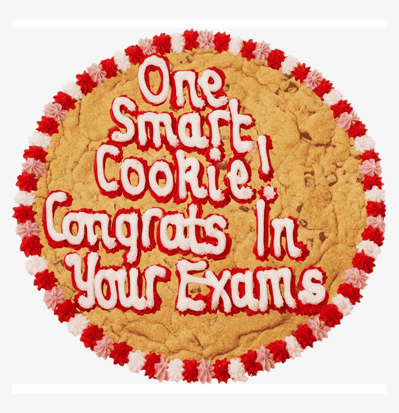 Congrats In Your Exams Round Milk Choc Single Layer - New Years Cookie Cake, transparent png