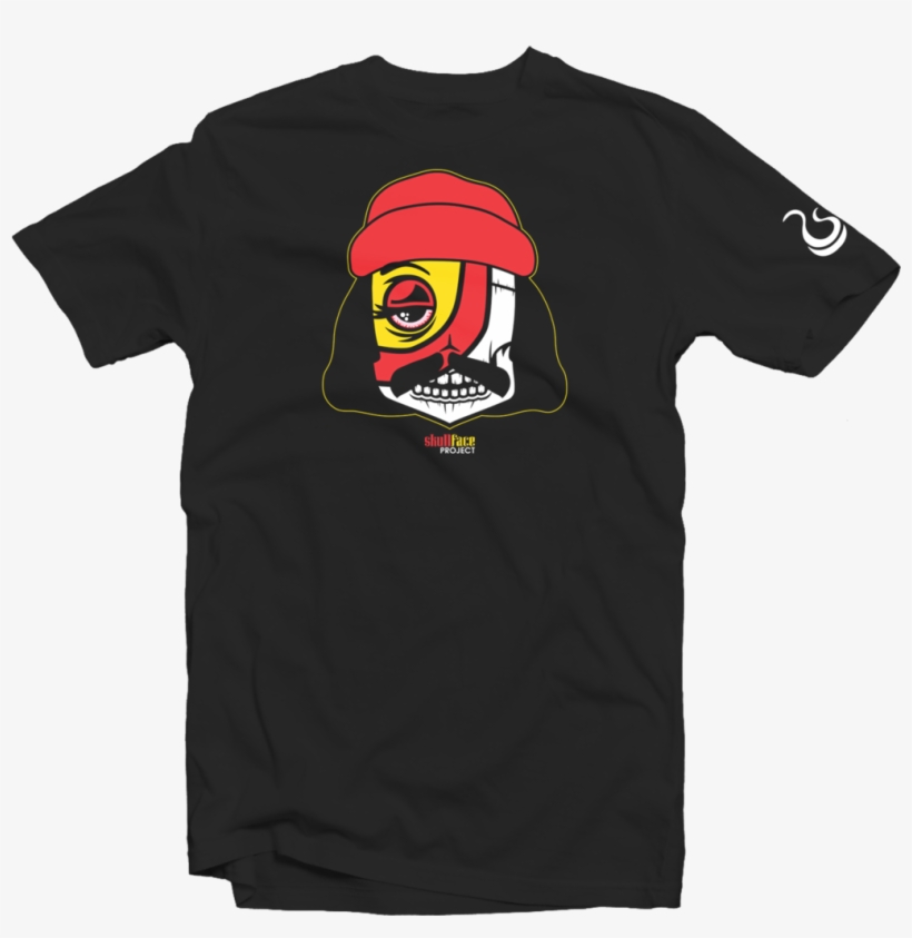 Men's Black Fatbol Crew Neck Skullface Tee "cheech" - Metallic Gold Foamposites Shirt, transparent png