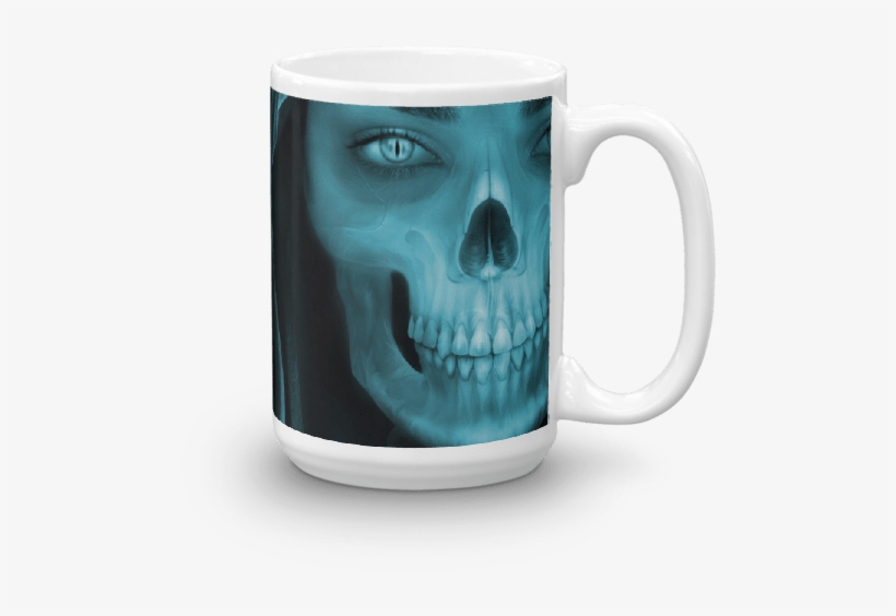 Skull Face X-ray Mug - Dark Skull, transparent png