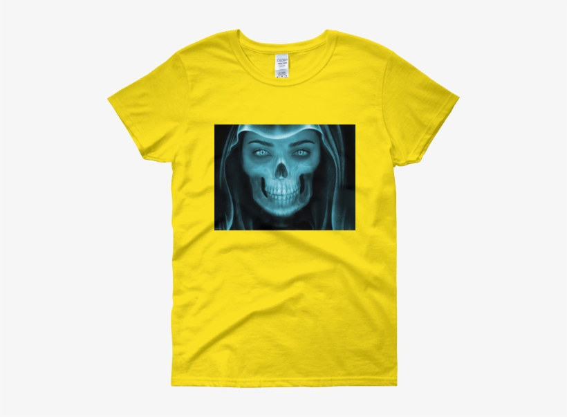Skull Face X Ray Women's T Shirt - Shirt, transparent png