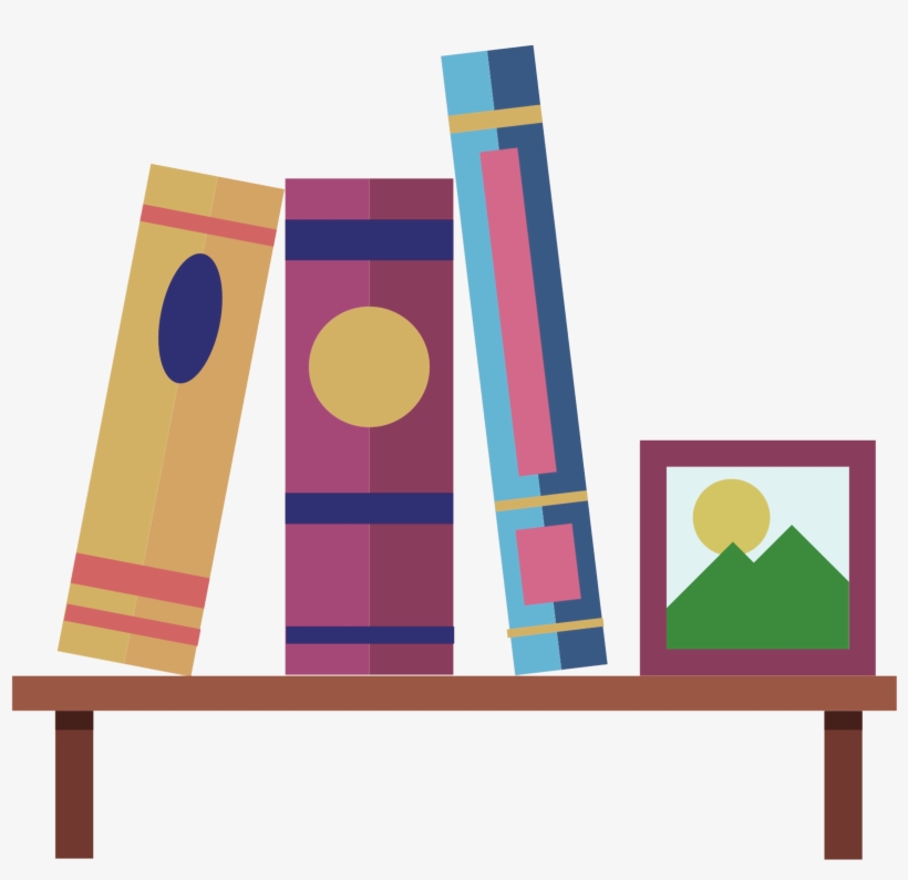 Book Shelf With Globe - Education, transparent png