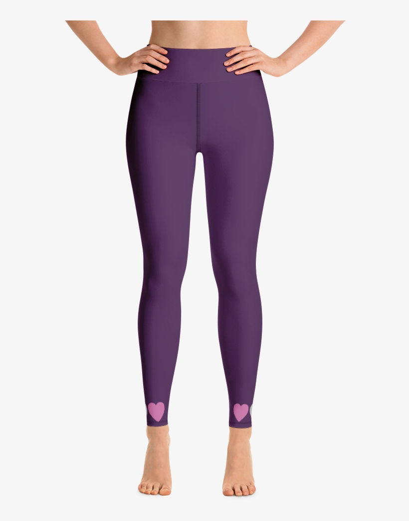 Purple Hearts Leggings - Yoga Pants, transparent png