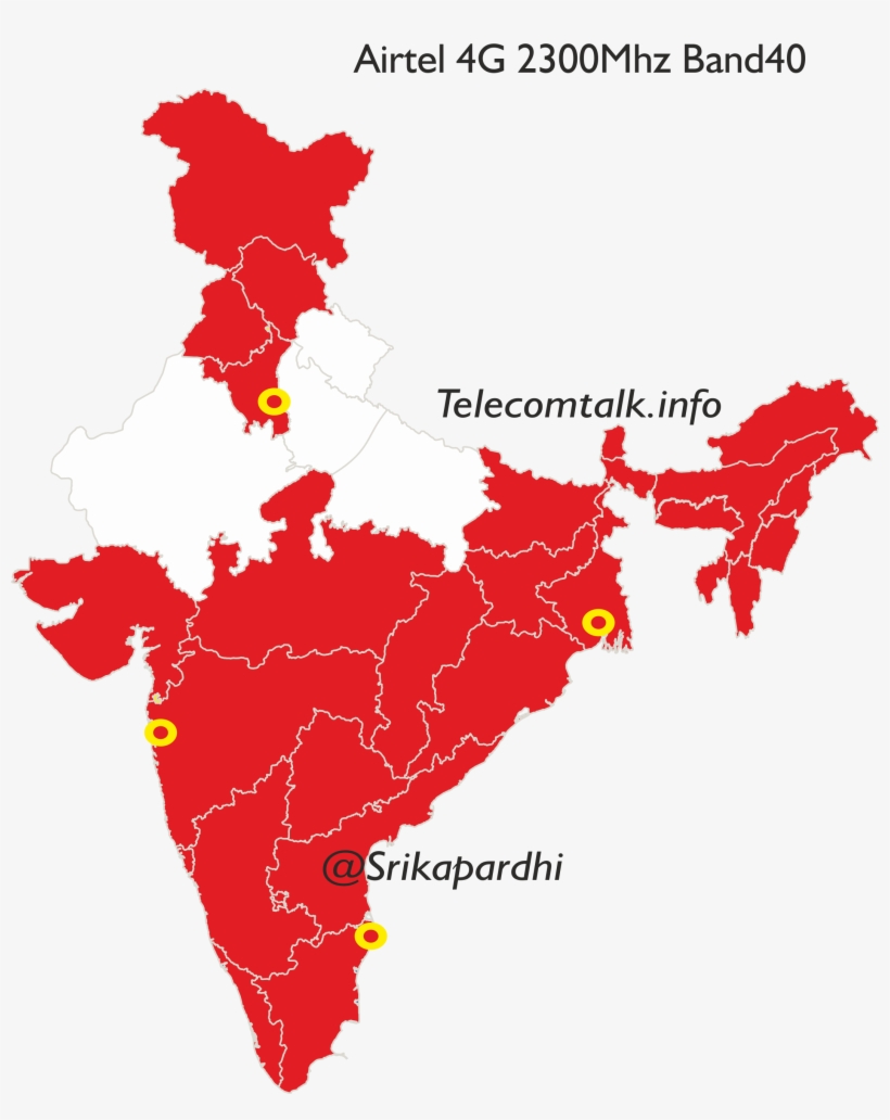 Airtel 4g - Map Of India Infographic, transparent png