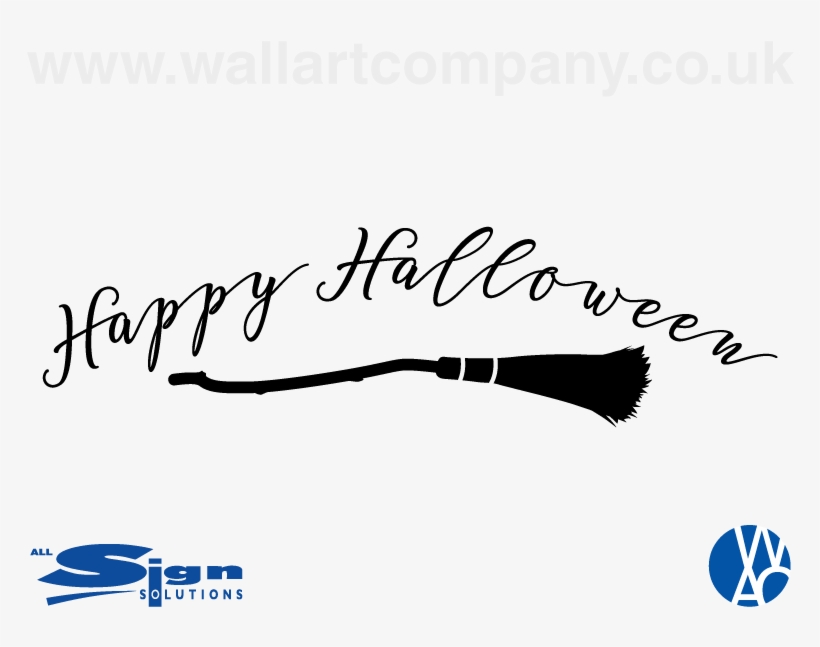 Happy Halloween Witch's Broom - Marriage Sticker Png, transparent png