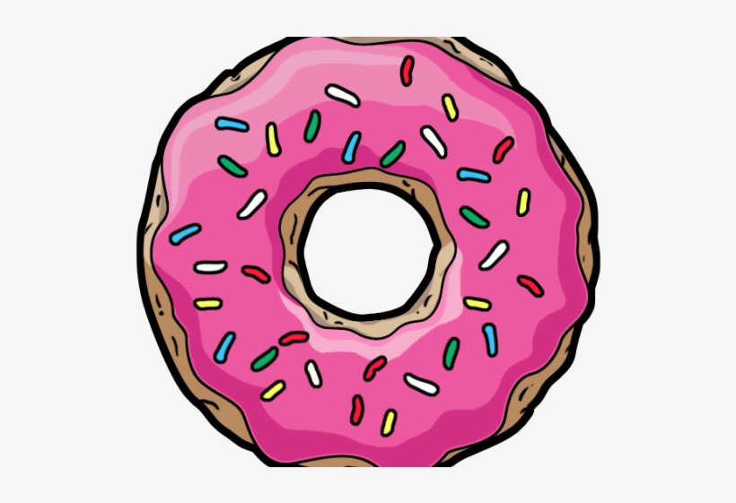 Drawn Collage Tumblr Transparent Food - Transparent Simpsons Donut, transparent png