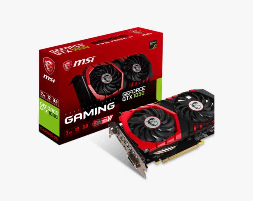 Msi Gtx 1050 Gaming 2g - Nvidia Geforce Gtx 1050 2gb, transparent png