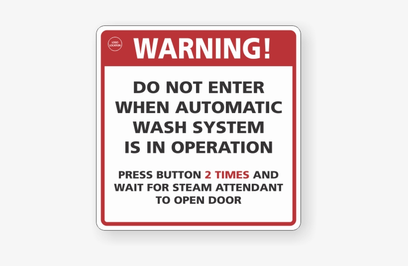 Not Enter When Automatic Wash System Is In Operation - Pattern Oriented Software Architecture, transparent png