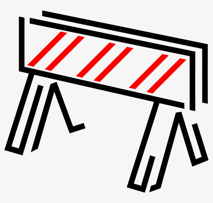 Vector Illustration Of Construction Industry Barrier, transparent png