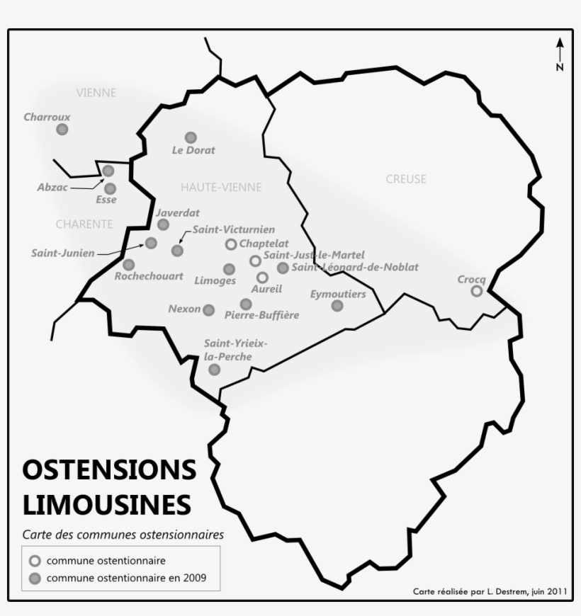 Ostensions Limousine Carte - Map, transparent png