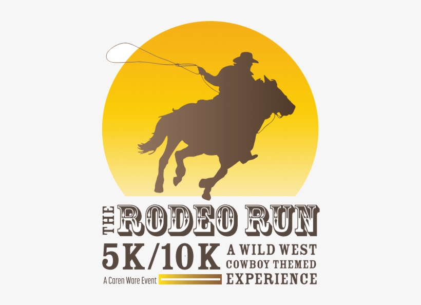 The Rodeo Run 5k/10k - Silhouette, transparent png