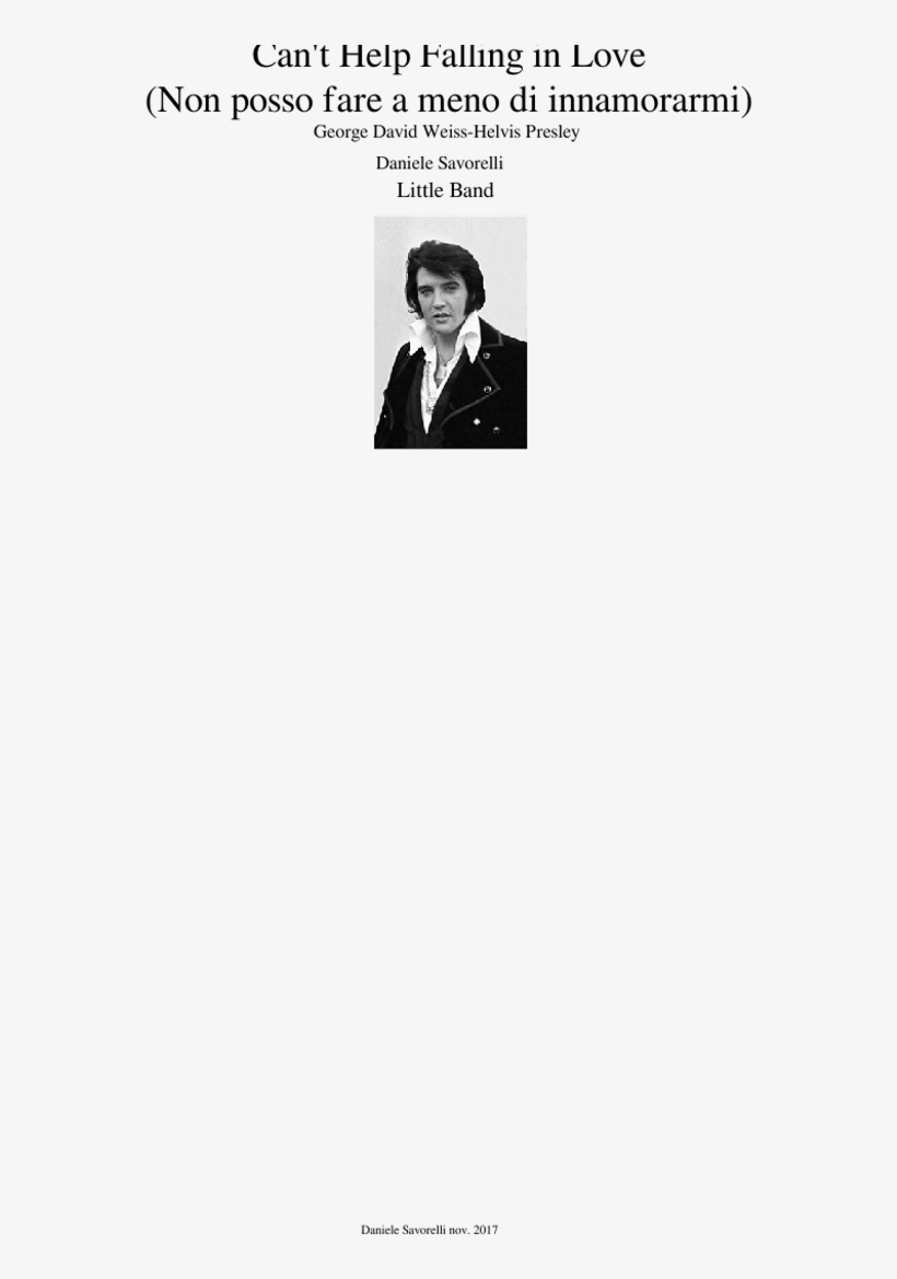 Elvis Presley Can't Help Falling In Love - Elvis Presley, transparent png