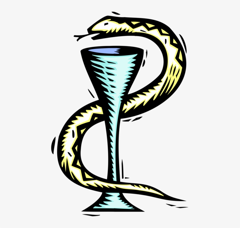 Vector Illustration Of Serpent Reptile Snake And Chalice - Chalice With Snake, transparent png