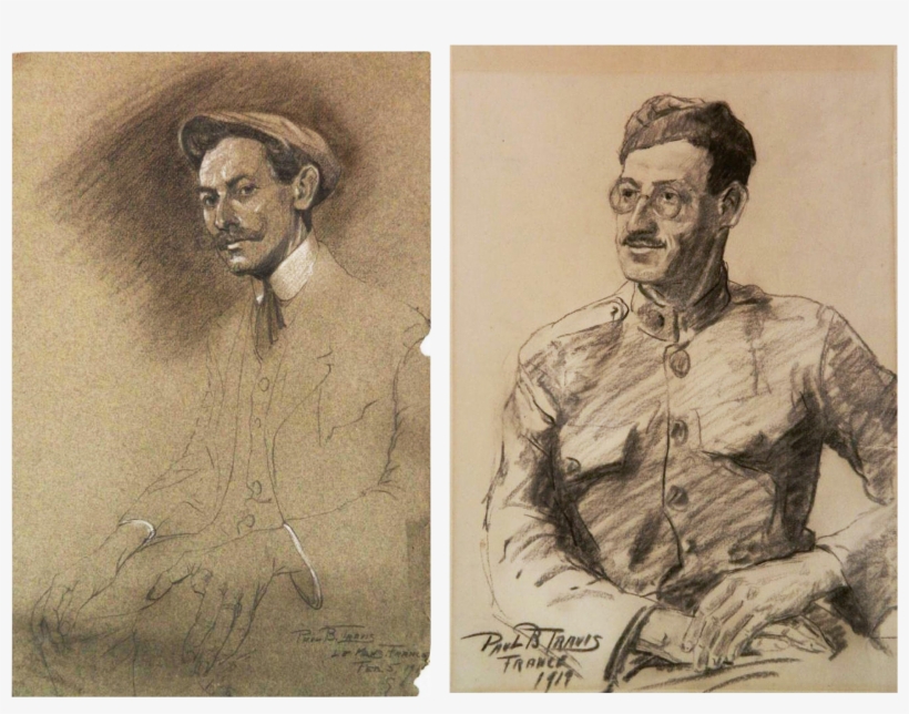 Png Transparent Download Soldier Portraits A Pair Chairish - Sketch, transparent png