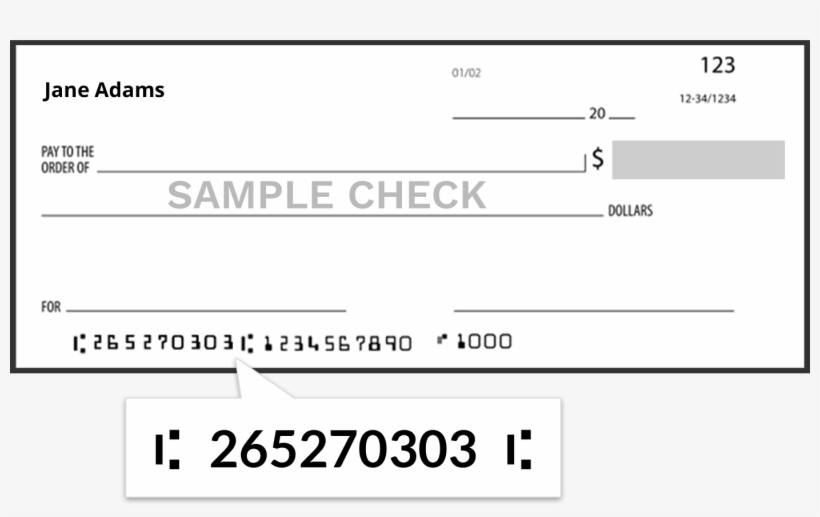Routing Number - Bank Of The Ozarks Check, transparent png