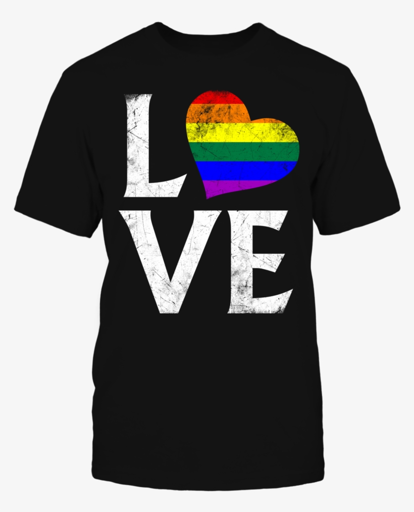 Lgbt Gay Pride Flag Heart Love T-shirt, Big Heart In - Shirt, transparent png