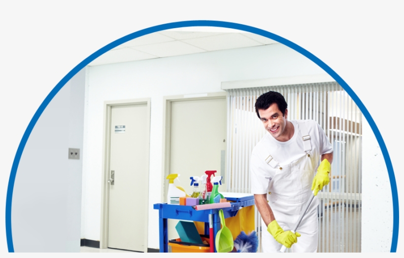 A Janitor Cleaning A Commercial Floor - Hospital Janitor, transparent png