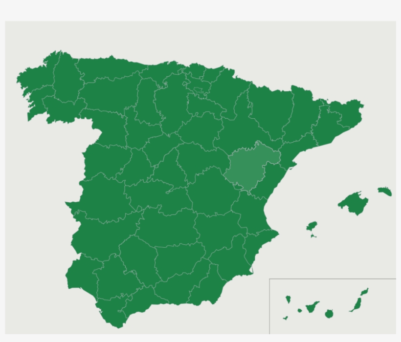 Clipart Spain Map Black And White, transparent png