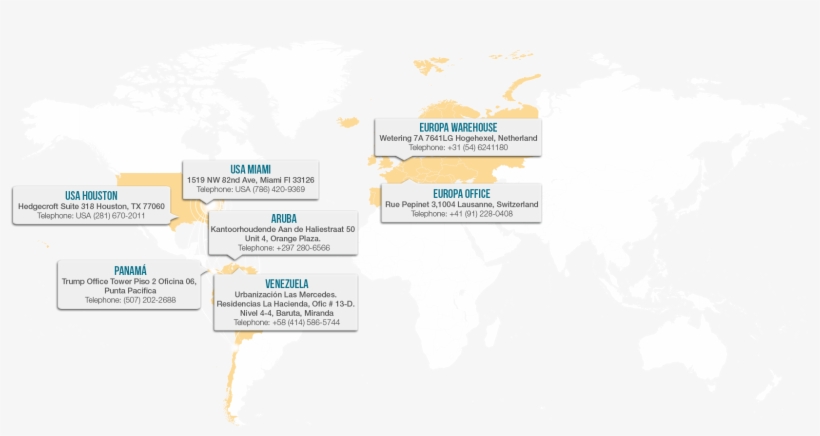 Our Main Office Is Located Miami, Usa, Where We Also - World Map, transparent png