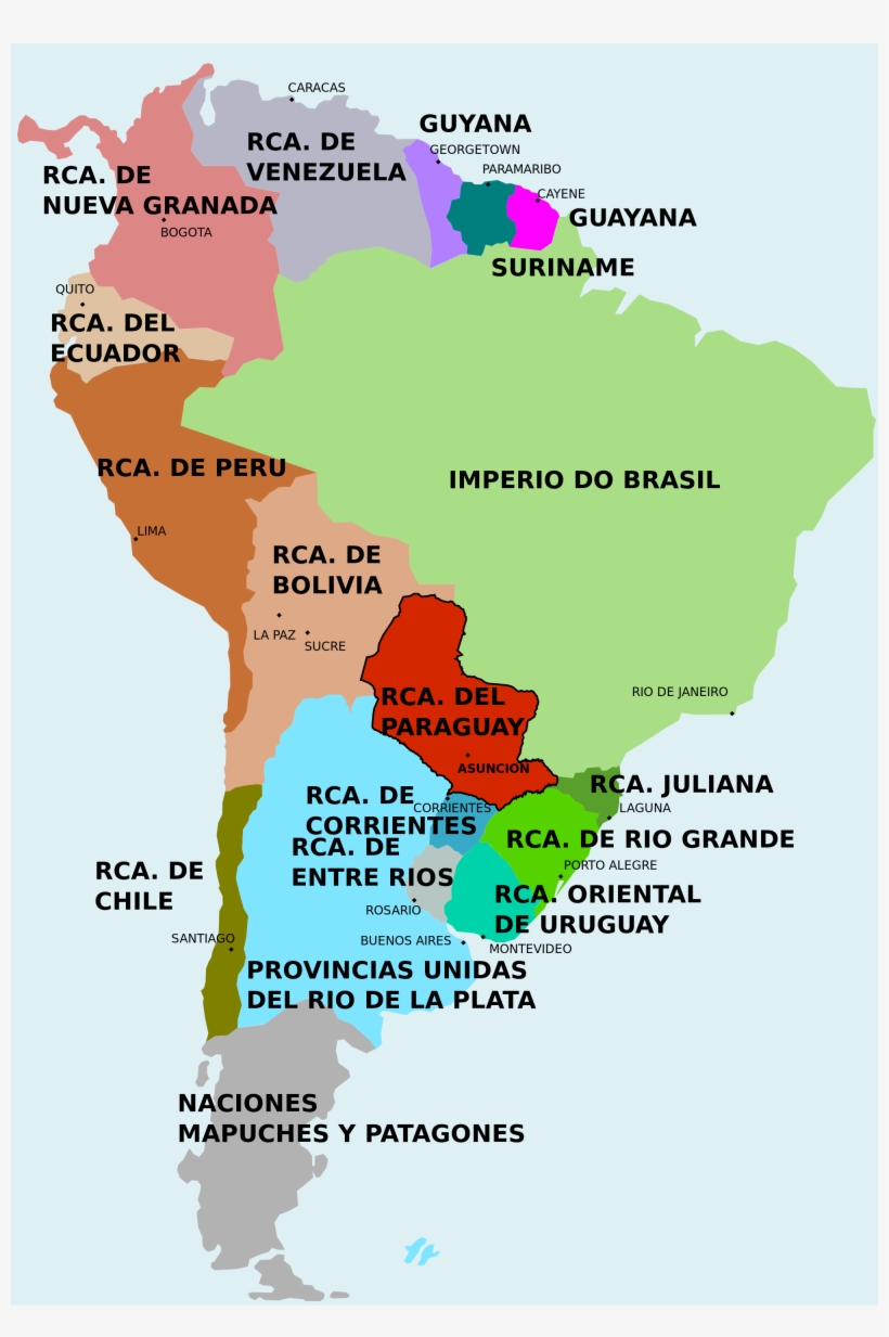 2000 X 2912 25 - Mapa De Sudamerica En 1810, transparent png