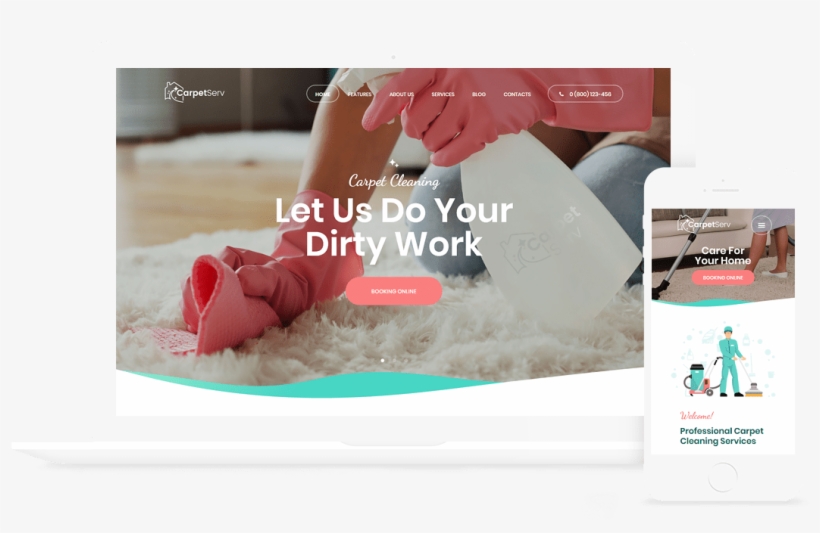 Carpetserv Cleaning Company & Janitorial Service - Carpet Cleaning Wordpress Template, transparent png