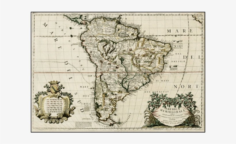 Mapa De Coronelli, - America, transparent png