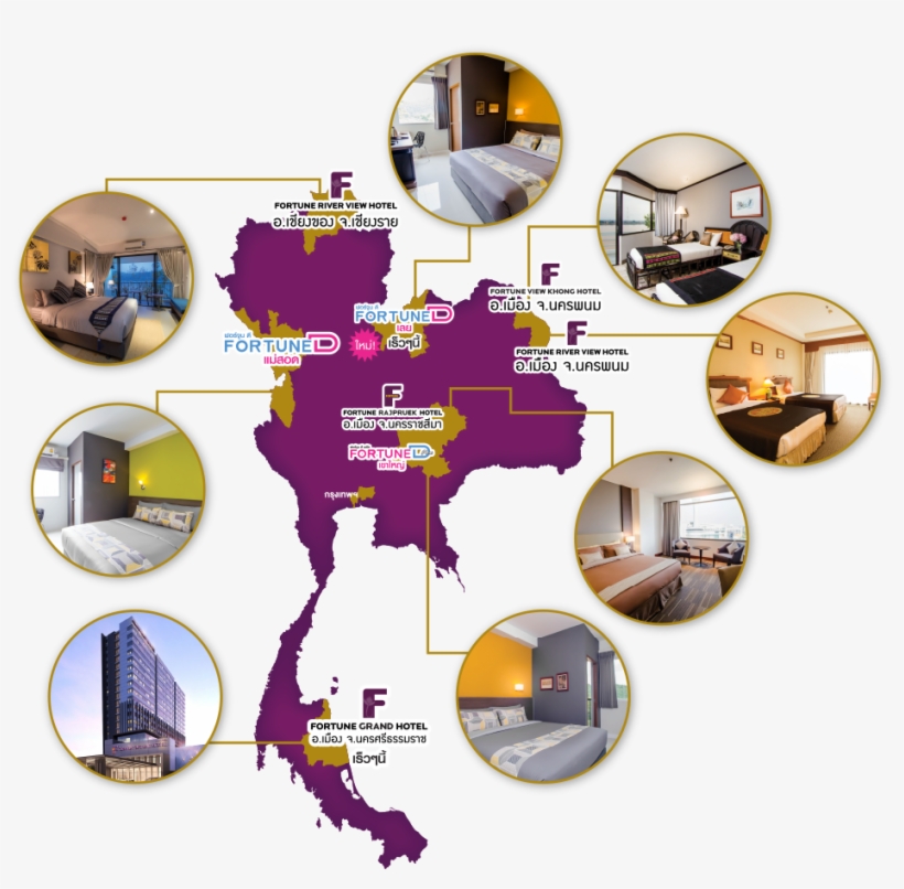 Our Hotel - Thailand Map, transparent png