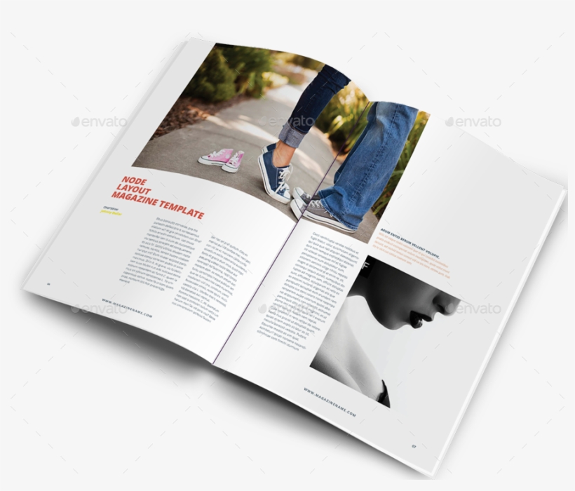 01 Node Magazine Template 02 Node Magazine Template - Graphic Design Minimalist Magazine Layout, transparent png