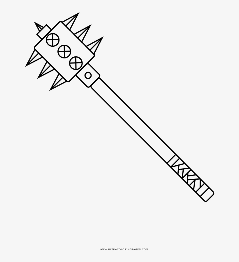 Mace Coloring Page - Mace Coloring Pages, transparent png