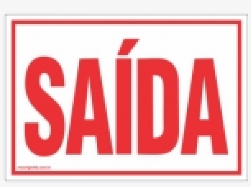 Placa Saida 29x20cm 10/100 - Placa De Saída, transparent png