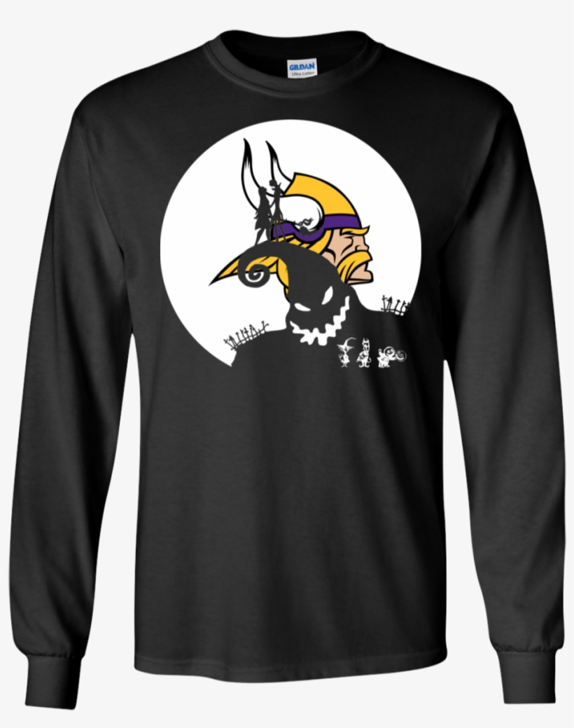 Jack Skellington And Sally Minnesota Vikings Halloween - Shirt, transparent png