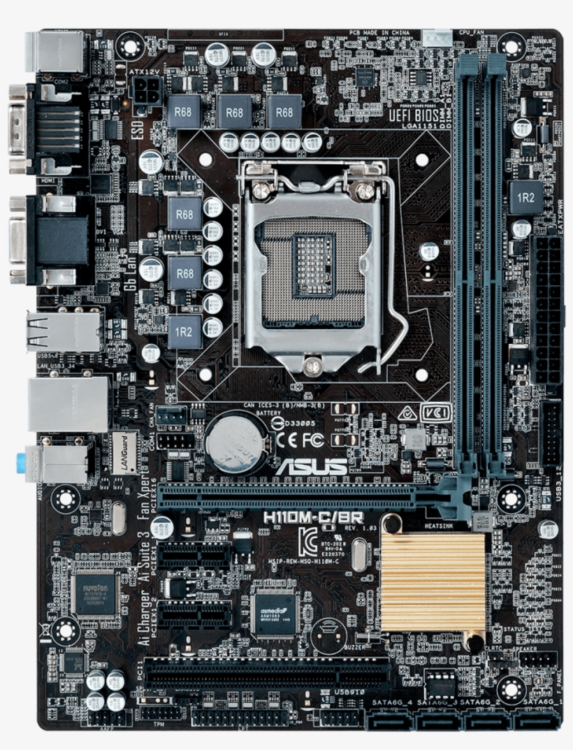 Placa Mae Asus Hm C Br Ddr Terabyteshop - Placa Mãe Asus H110m C Br, transparent png