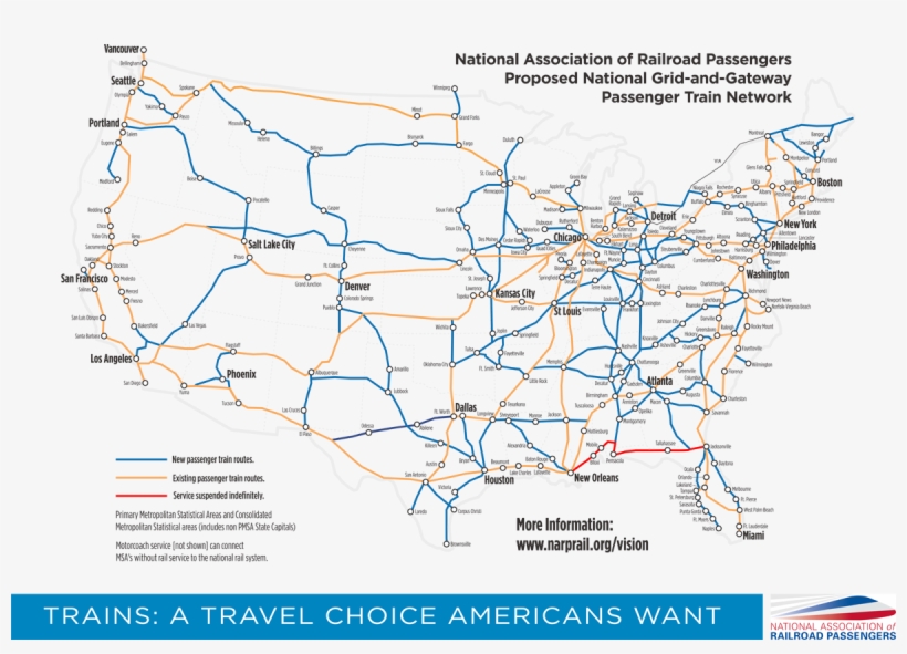 Our Goals Vision Rail Passengers Association Washington - Map, transparent png