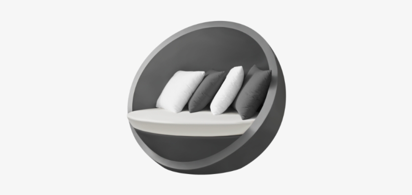 Bola Sofa Lacquered In Grey With Matte Finish - Comfort, transparent png