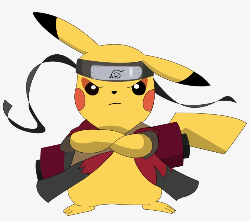 Attack With Rock Throw - Ninja Pikachu, transparent png