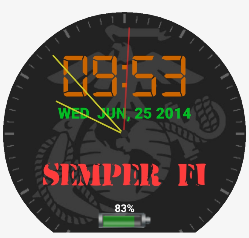 Usmc Watch Face Preview, transparent png