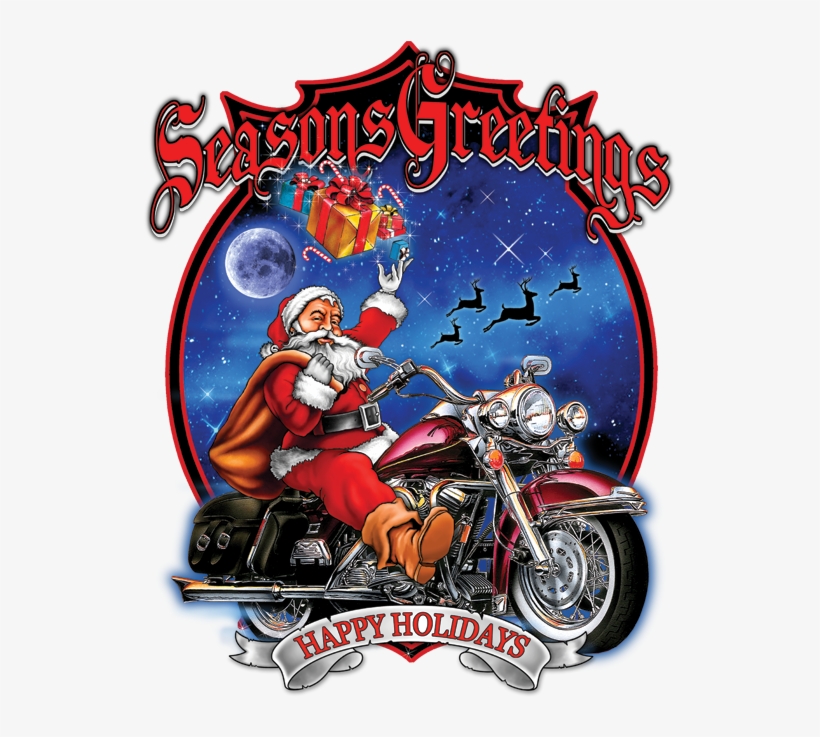 Seasons Greetings - Happy Holidays - Happy Holidays Motorcycle, transparent png