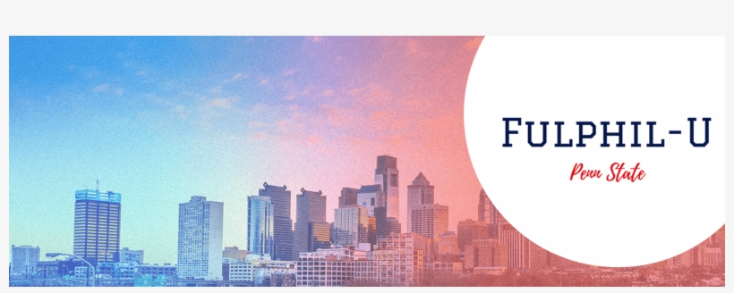 Fulphil-u @ Penn State - Philly Skyline Banner, transparent png