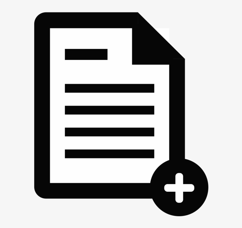 Add, Subjoin, Document, Instrument, File, Single, New, - White Paper Icon Png, transparent png