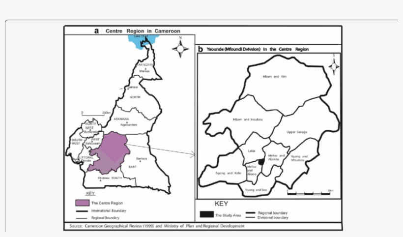 Location Of Centre Region, And (b) Yaoundé (mfoundi - Atlas, transparent png