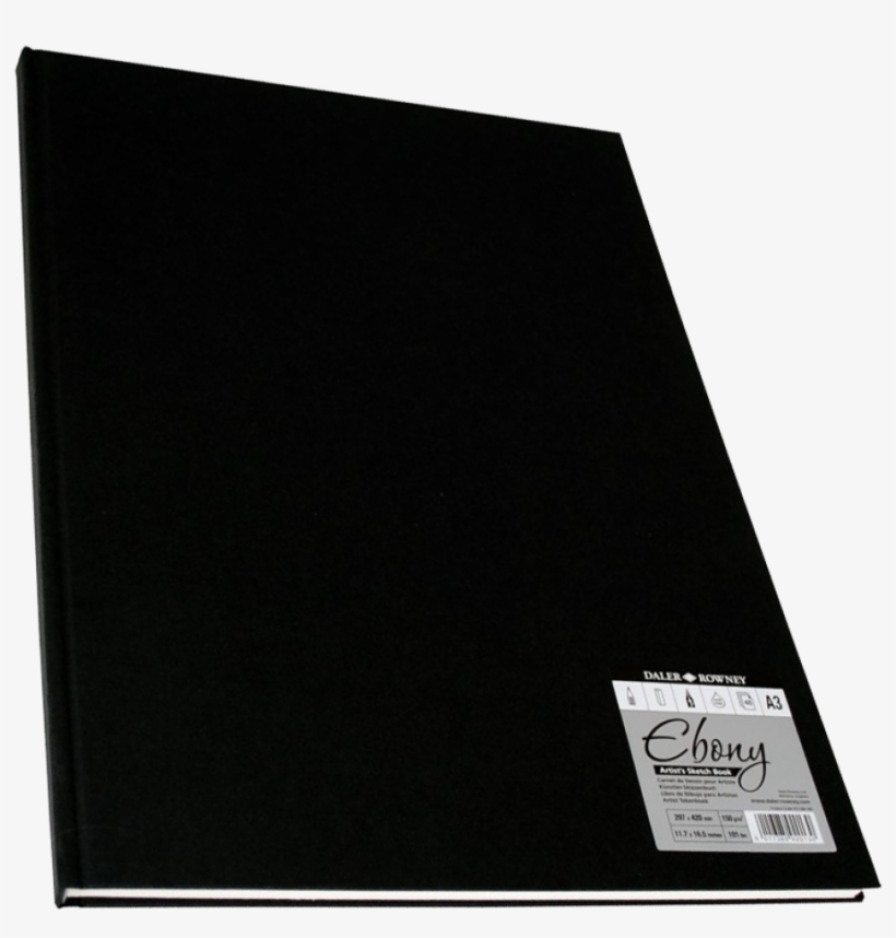 Daler Rowney Ebony Hardback Portrait Sketchbook White - Paper, transparent png