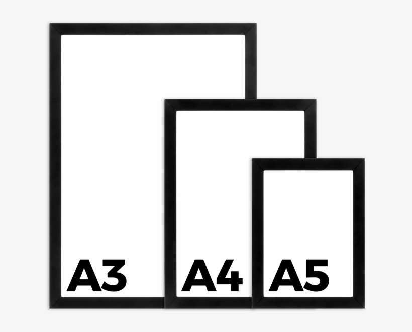 Imagem Comparativa Do Tamanho Das Molduras Para Papéis, transparent png