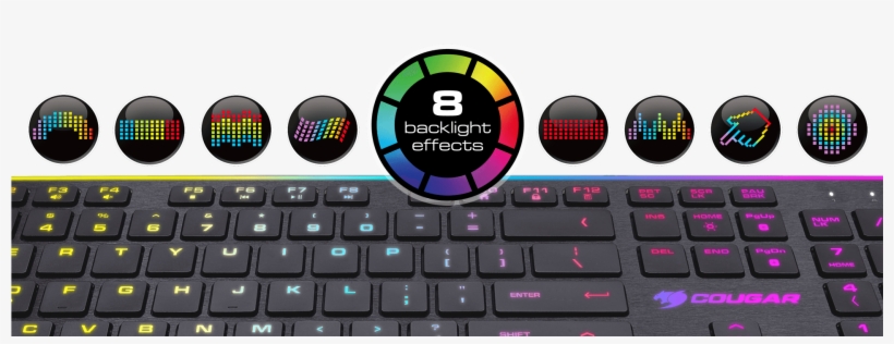 With A Backlit Area Far Larger Than That Of Most Gaming - Cougar Vantar Scissor Gaming Keyboard, transparent png