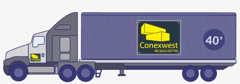 Flatbed Container Delivery - Trailer Truck, transparent png