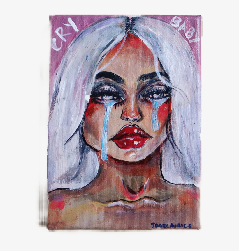 'cry Baby' A5 Canvas Jade Laurice, transparent png