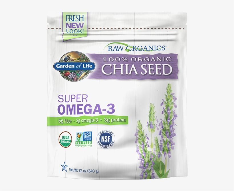 Garden Of Life Raw Organics Chia Seeds Pack-12 Oz - Chia Seed Us Brand, transparent png