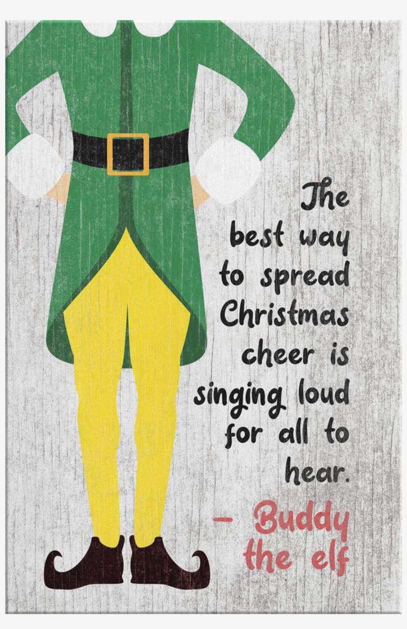 "buddy The Elf" Premium Christmas Canvas - Buddy The Elf Drawing, transparent png