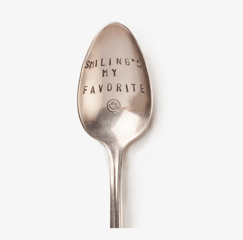 Paka Monk's Adorable "smiling's My Favorite" Spoon - Silver, transparent png