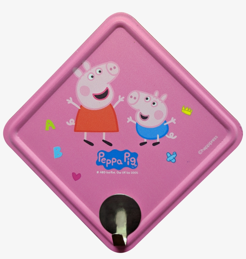 Bubblegum Pink Peppa And George Wall Hook - Peppa Pig, transparent png
