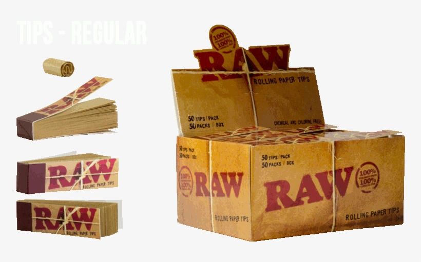 Clipart Black And White Regular Rolling Tips For Joints - Raw Regular Tips, transparent png